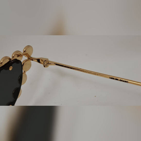 Gucci Hollywood Forever Sunglasses Crystals Gold Cat Eye GG0364S 002 53-18-140 - Picture 4 of 15